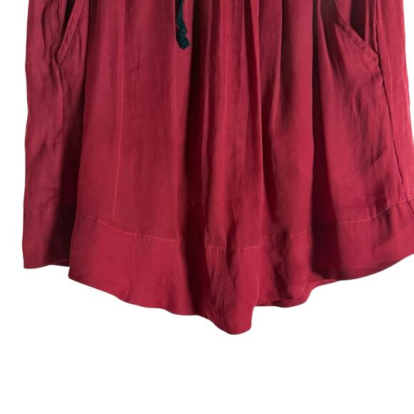 Isabel Marant Etoile Berry Red Drawstring Mini Skirt Size S - Picture 4 of 10
